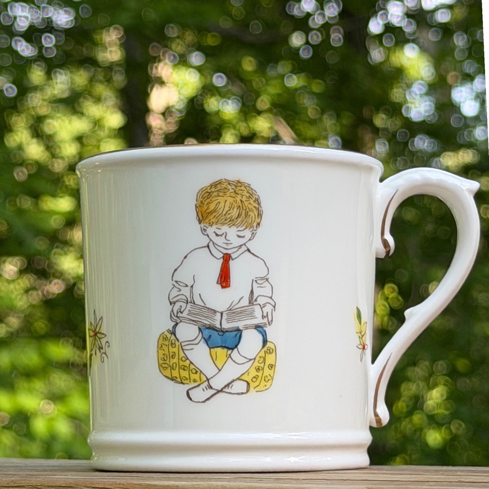 Vintage Royal Worcester Hand Painted Bone China Mug – Days of the Week Series
